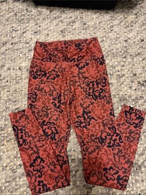 Nike Red Floral Print Active Leggings